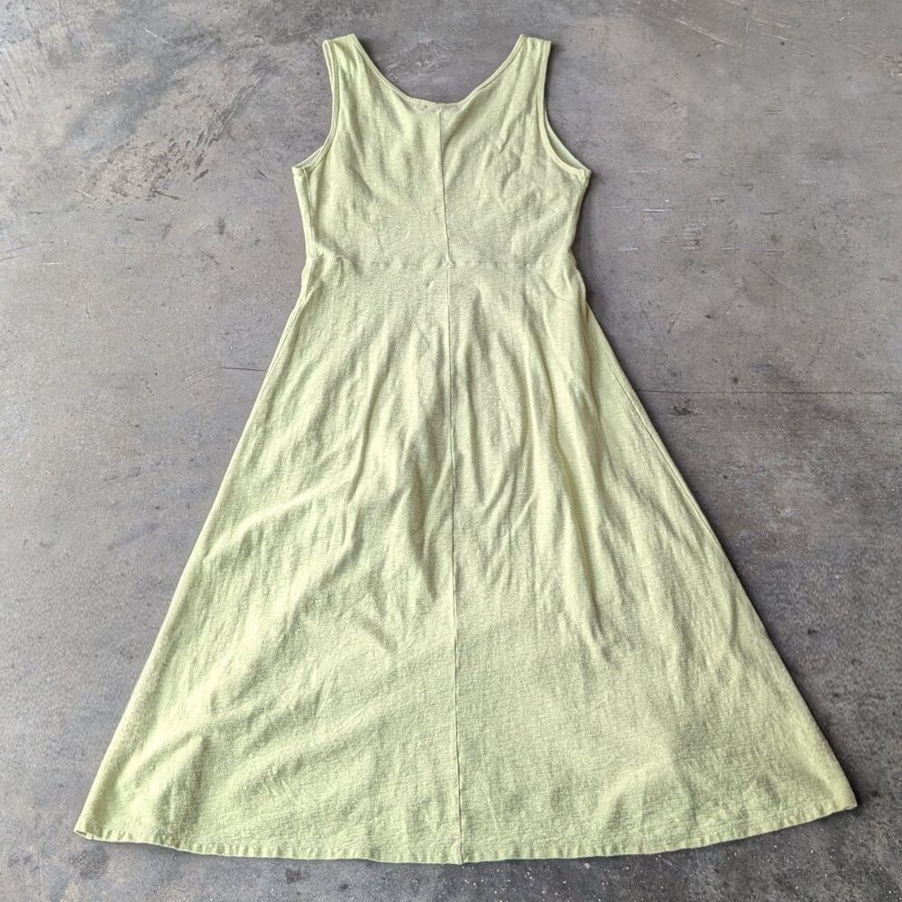 Vintage Cut Loose Pastel Green Linen Blend Sleeveless Mini Dress small - Picture 8 of 8